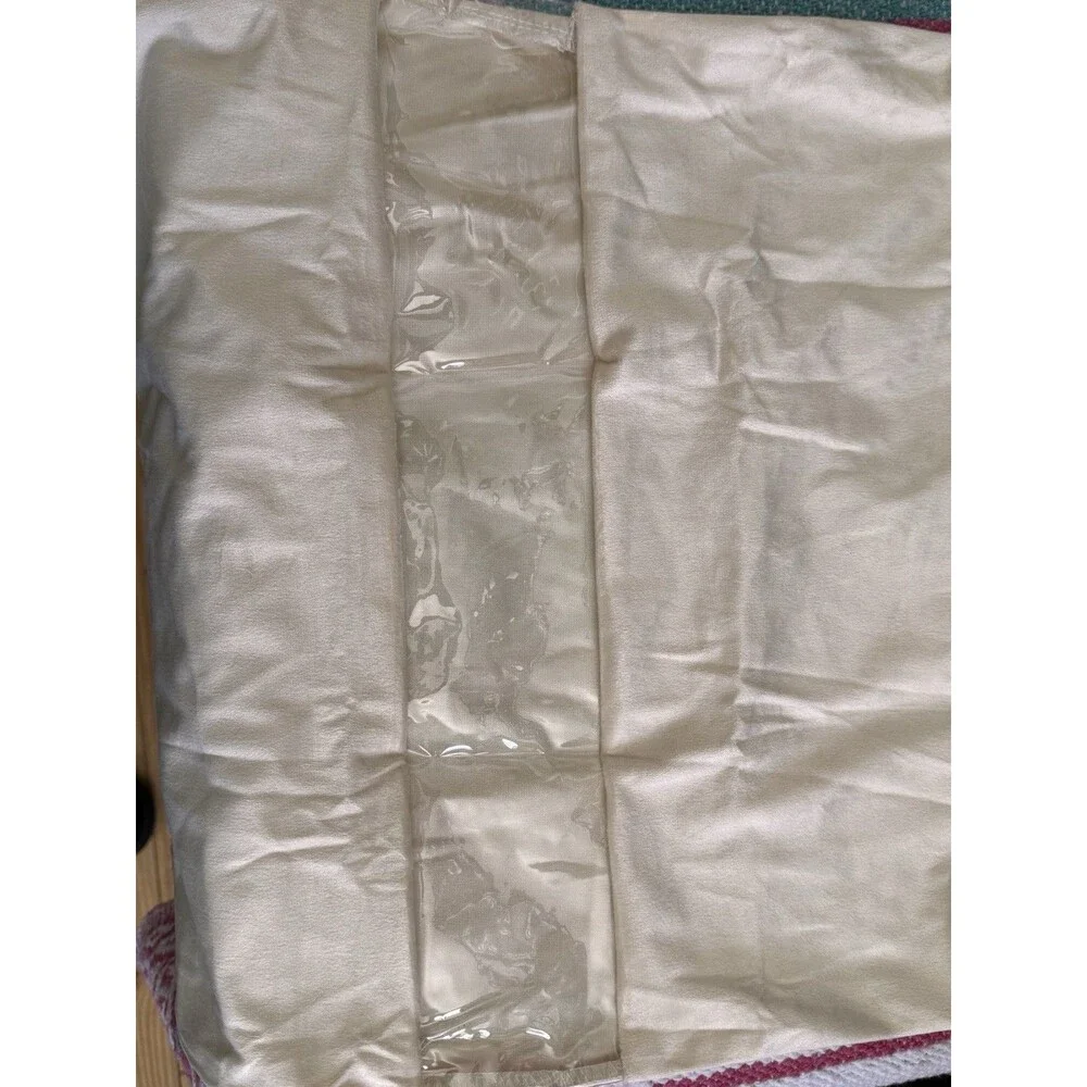 Hair Dryer Fabric Bag Holder 16x16 New Drawstring Clear Panel